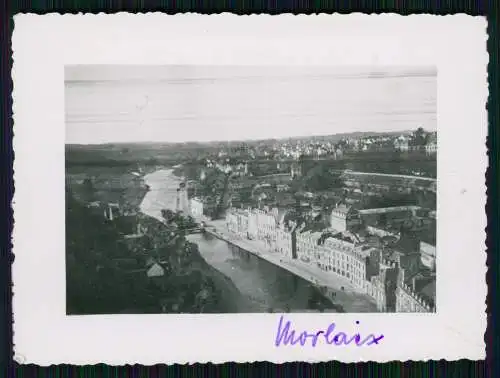 4x Foto - Wehrmacht - Morlaix Finistère und Vitré Frankreich - 1940