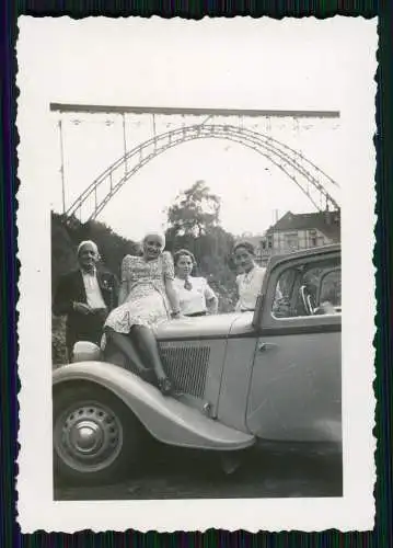 7x Foto - Müngsten Wuppertal Brücke - diverse Ansichten Ausflug mit Auto - 1938