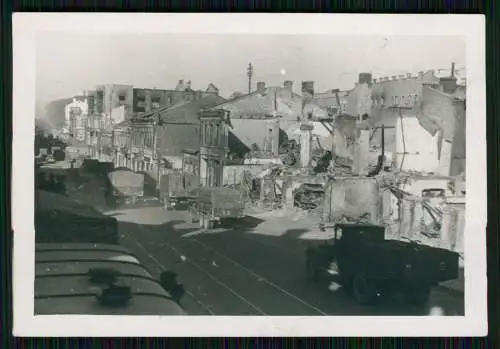 4x Foto - Soldaten Wehrmacht Fahrzeuge in Frankreich - Kriegszerstörung  1940-41