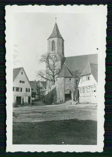 Foto - Beutelsbach Weinstadt Rems Murr - Stiftskirche Häuser Platz - um 1930