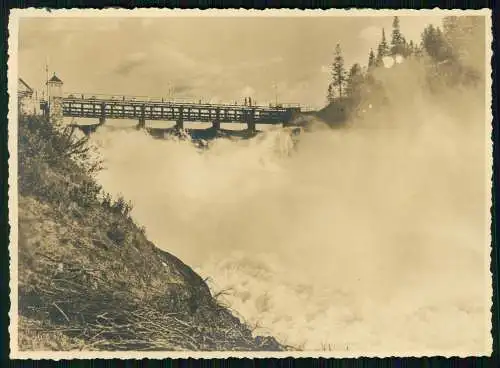 Foto Wehrmacht - 17x12cm und kleiner - Stauweiher Wasserfall Trondheim Norwegen