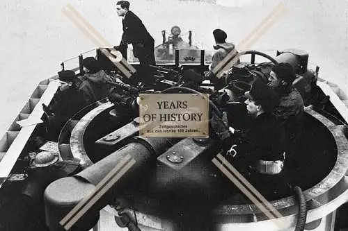 Repro Foto Kriegsschiff MG Schütze Marine Soldaten 