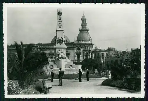 6x Foto Deutsche Kriegsmarine in Spanien - diverse Ansichten Info Rückseite 30er