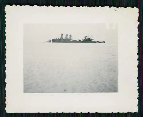 Foto Wehrmacht - Frankreich Französischer Zerstörer L'Adroit vor Dünkirchen 1940