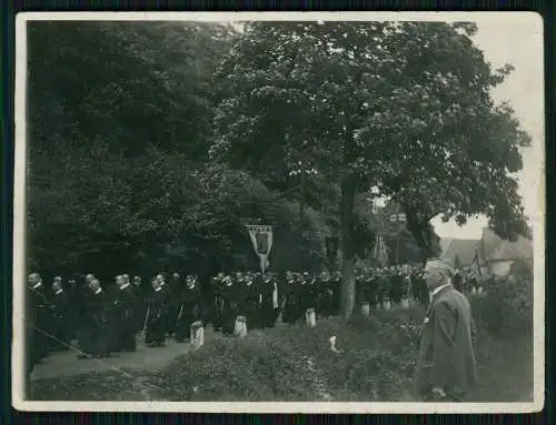 Foto Priester-Primiz Prozession 1932 - handschriftliche Info Rückseite