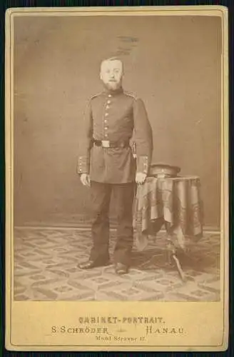 CAB Foto 17x11cm - Soldat - CABINET-PORTRAIT S.SCHRÖDER HANAU Mühl Straße 12