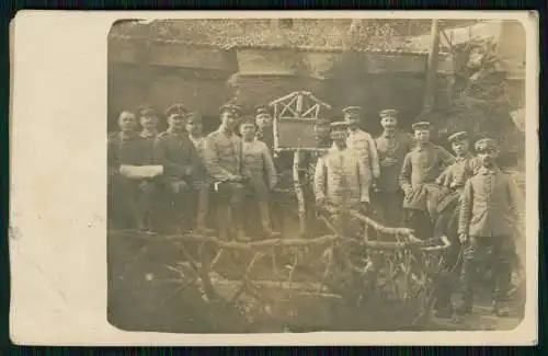 5x Foto AK 1. WK -  Res. MG Kompanie Königlich Preußisch 33 Div. - Feldpost 1917