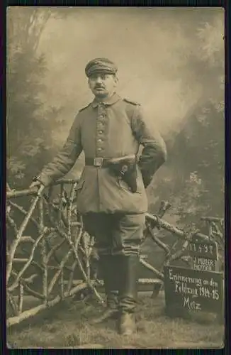 Foto AK 1. WK - Soldat Pistole Holster 08 - Fotografie Joseph Müser Metz Moselle