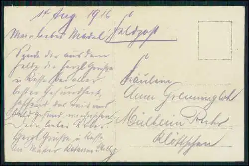 Foto AK 1.WK - Hattonchatel Meuse - Regts. Stab Oberst Dr. German Kleinhenz 1916