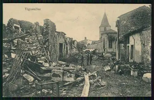AK 1. WK - Vigneulles Meurthe - 33 Div. I.R. Rgt. 67 MG - Feldpost 08. 1915