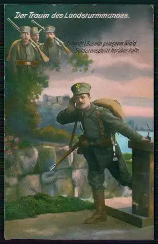 AK 1. WK - Traum eines Landsturmmann -33 Div. I.R. Rgt. 67 MG -Feldpost 09. 1915