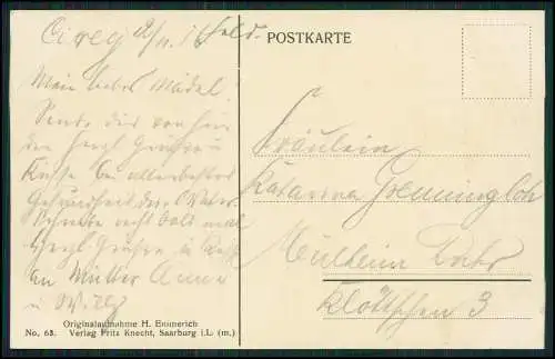 AK 1. WK - Cirey Meurthe et Moselle - 33 Div. I.R. Rgt. 67 MG -Feldpost 11. 1916