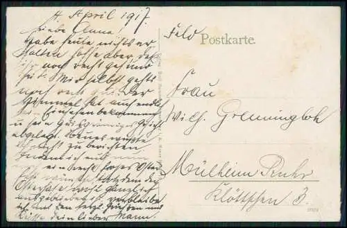 AK 1. WK Hoharr b. Zabern Bas Rhin - 33 Div. I.R. Rgt. 67 MG - Feldpost 04. 1917