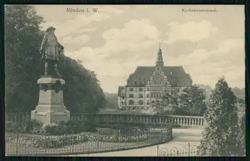 AK - Minden in Westfalen - Denkmal des Großen Kurfürsten - 1915 Feldpost gel.