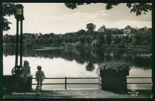 2x Echt Foto AK - Stavanger Norwegen -  Bredevannet und Parken - 1941 FPN 47000