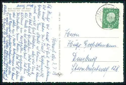 Foto AK - BAD HONNEF am Rhein - Kurhaus mit Terrassen - Karte gelaufen