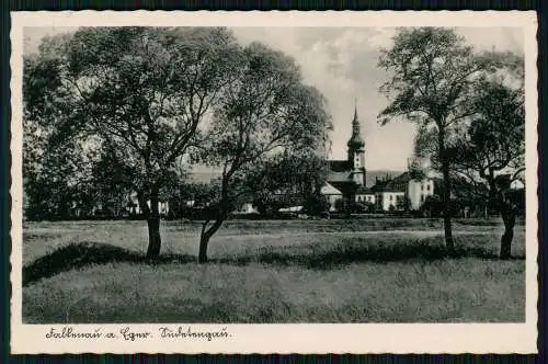 Foto AK - Sokolov Falkenau an der Eger Region Karlsbad - Dorf Häuser und Kirche