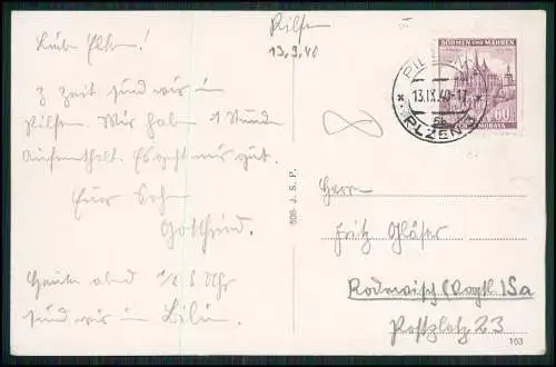 5x AK - Plzeň Pilsen Stadt - diverse Ansichten um 1930-40