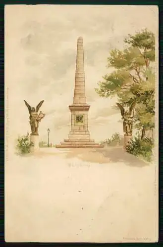 AK Litho - Bad Harzburg Bismarckdenkmal a. d. Burgberg - 1898 gelaufen