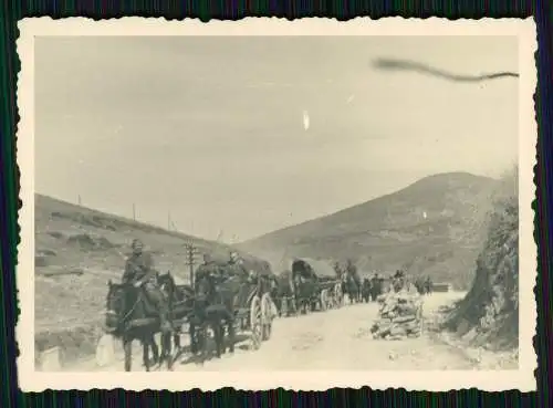 12x Foto - Vormarsch Soldaten Fahrzeuge Pferde Bulgarien Balkan Wehrmacht II. WK