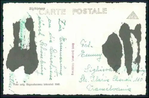 Echt Foto AK -  Sighișoara Schäßburg Segesvár Transylvania Romania - 1940