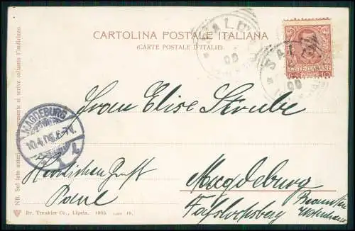 AK - Limone sul Garda Gardasee - visto dal lago colle torpediniere 1906 gelaufen