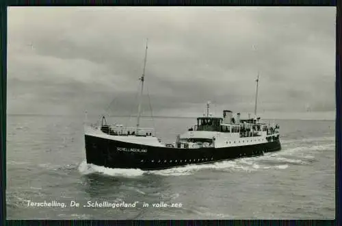 Foto AK De Schellingerland Schiff volle zee - Terschelling Friesland Niederlande