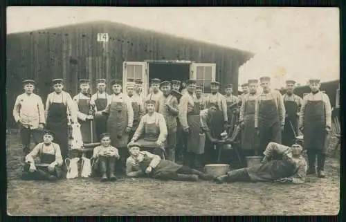 Foto AK 1. WK - Soldaten Wünsdorf Zossen in Brandenburg Teltow - 1915 Feldpost