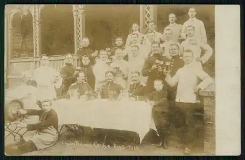 Echt Foto AK Soldaten und Casino Personal - Garde-Grenadier-Regiment Nr. 5 -1904