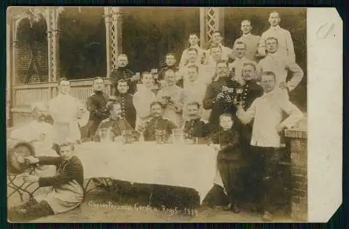 Echt Foto AK Soldaten und Casino Personal - Garde-Grenadier-Regiment Nr. 5 -1904