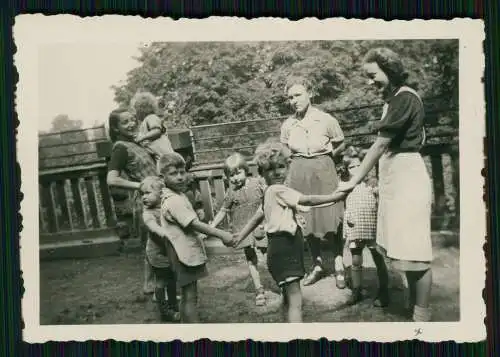 4x Foto - Saarbrücken im Saarland Ev. Kinderheim - Kinder Leiterin Helfer - 1940