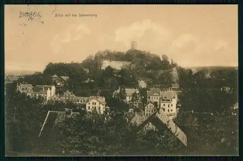 AK  Bielefeld in Nordrhein Westfalen - Blick auf die Sparrenburg - 1915 gelaufen