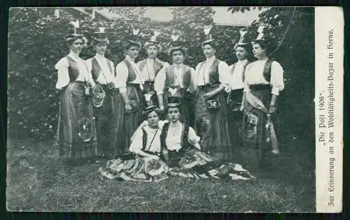 AK- Die Post 1908 - Zur Erinnerung Wohltätigkeitsbasar Herne - Damen Briefträger