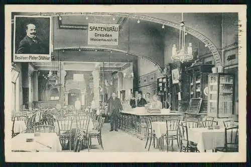 AK - Dresden - Welt-Restaurant Gasthaus Gasthof Spatenbräu, Waisenhausstrasse 18