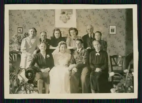 14x Foto - Soldat Luftwaffe Hochzeit 1943 bei Köln Rhein - Feierlichkeit Familie