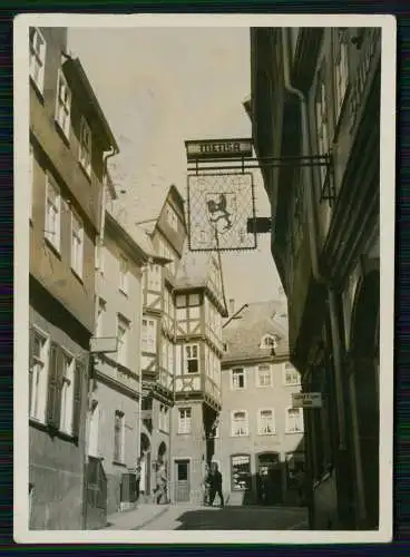 Foto - kleine Straße in Hessen - mit Fachwerkhäuser Marburg ? Limburg ? ....1930