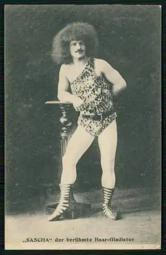 AK - Sascha der berühmte Haar Gladiator - starker Mann Artist im Zirkus 1910