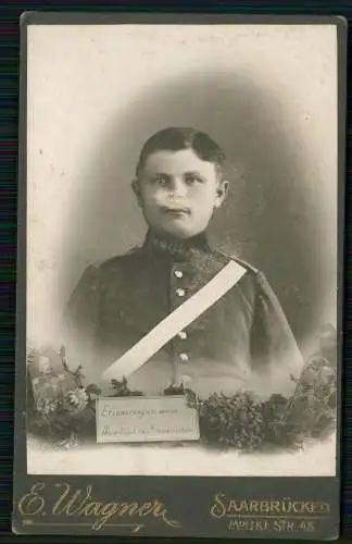 CDV Soldat meine Dienstzeit..  - Fotografie E. Wagner Saarbrücken Moltke Str. 48
