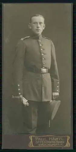 CDV Foto Soldat - Fotografie Paul Härtl, Offenburg i. Baden, Städt. Anlagen 2