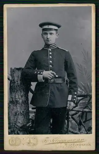 CDV Foto Soldat - Fotografie Fr. Kloppmann, Wilhelmshaven, Oldenburgerstraße 15