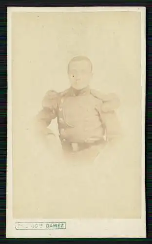 CDV franz. Soldat Epauletten - DAMEZ PHOTOGRAPHE ARTISTE DE PARIS