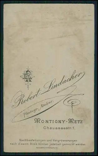 CDV Soldat Portrait Fotografie Robert Lindacher Montigny-lès-Metz Chausseestr. 1