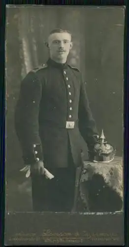 CDV Soldat Pickelhaube - Photographisches Atelier Samson & Co. Köln Hohestr. 53