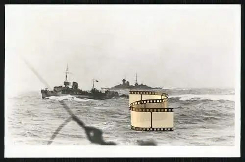Foto AK - Schwerer Kreuzer Prinz Eugen - Ärmelkanal Brest Frankreich Durchbruch