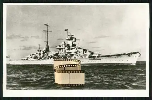 Foto AK - Blücher Schwerer Kreuzer Kriegsschiff - deutsche Kriegsmarine
