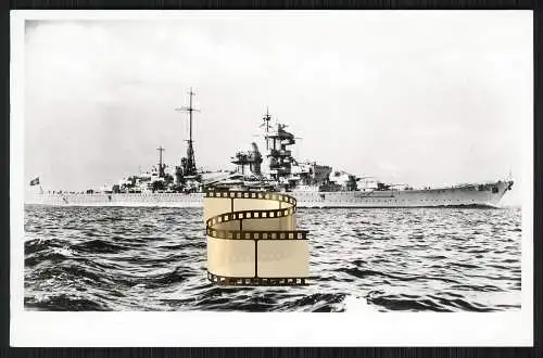 Foto AK - Blücher Schwerer Kreuzer Kriegsschiff - deutsche Kriegsmarine