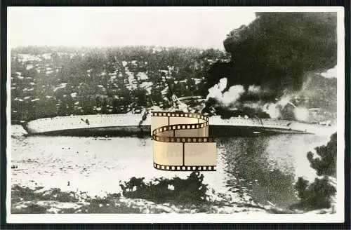 3x Foto AK - Blücher Wrack sinkend - Schwerer Kreuzer Kriegsschiff Kriegsmarine