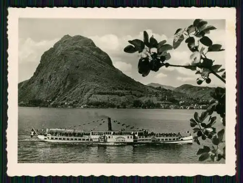 Foto - Dampfer Ticino - Dampfschifffahrt auf Luganersee - Lugano Schweiz - 1936