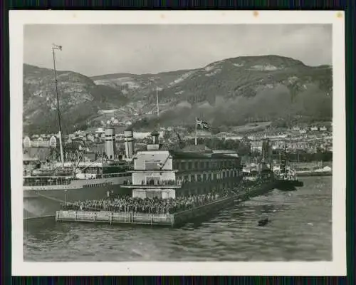 12x Foto - Norwegen Hafen Bergen Fjorde Dampfer ... und andere