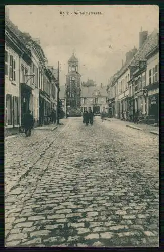 AK 1. WK - Crécy-sur-Serre, Le Beffroi et l`Hôtel-de-Ville - 1918 Feldpost gel.